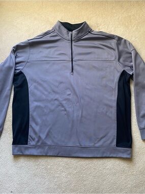 Nike Golf Pullover Shirt 1/4 Zip Mens Size XXL Tour Performance Gray Therma-Fit